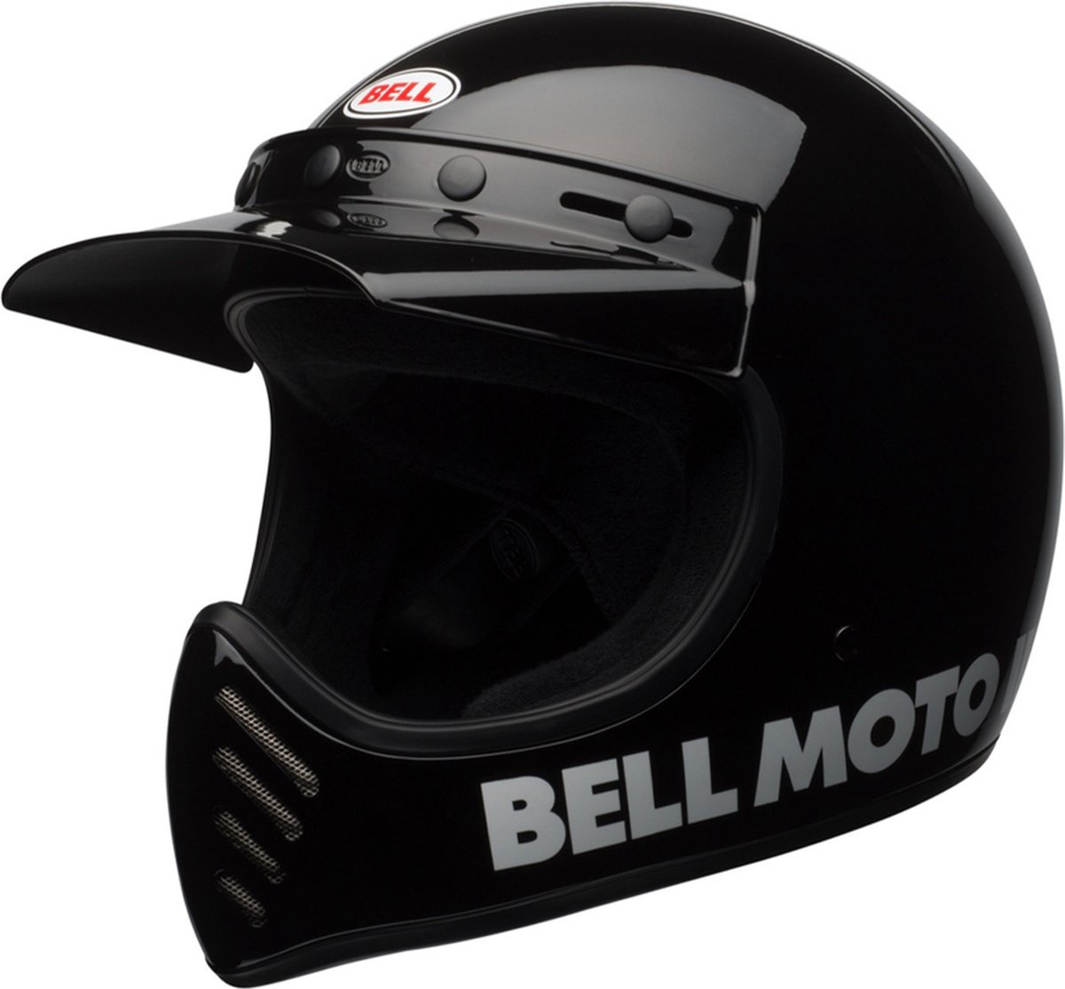 Bell Moto-3 Classic Solid Gloss Black Helmet Full Face XS - Maat XS - Helm