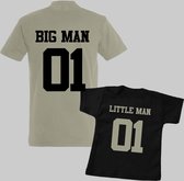 Matching shirts vader en zoon-Vaderdag cadeau-Cadeau voor Papa-Heren Maat L-Kind Maat 56