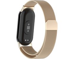 Milanees bandje - geschikt voor Xiaomi Mi Band 10 / 9 / 8 / Xiaomi Smart Band 10 / 9 / 8 - champagne