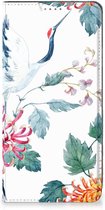 Wallet Bookcase Nokia G22 Telefoonhoesje Bird Flowers