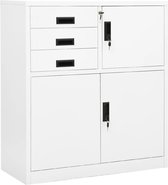 vidaXL Armoire de bureau 90 x 40 x 102 cm Acier Blanc