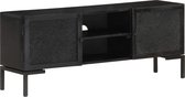 vidaXL - Tv-meubel - 115x30x46 - cm - massief - mangohout - zwart