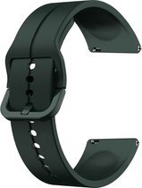 Bracelet en Siliconen - Convient pour Samsung Galaxy Watch 4/Watch 4 Classic/Watch 5/Watch 5 Pro/Watch 3 41mm/Watch 42mm/ Active/ Active 2 - Noir