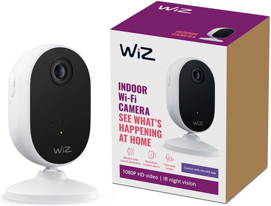 Caméra intelligente WiZ pour l'intérieur - Caméra filaire - Connectez-vous  avec votre... | bol