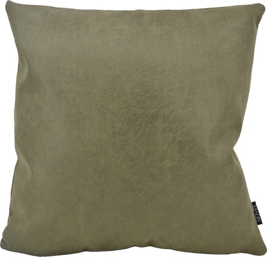 Sierkussen Dallas Leather Green | 45 x 45 cm | Leder/Polyester