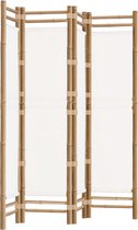 vidaXL Séparateur de pièce pliable à 4 panneaux 160 cm Bambou et toile - Séparateur de pièce - Séparateurs de pièce - Cloison de séparation - Séparateur de pièce