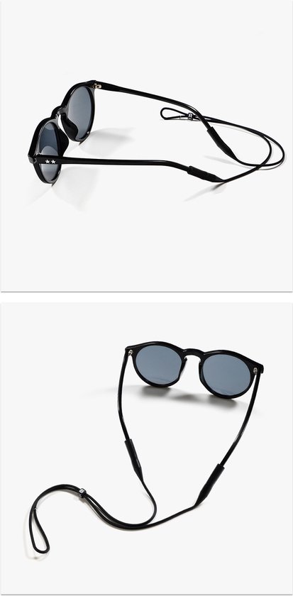 Brillenkoord - Brilelastiek - Bril - Brillen koordje - Zwart - Siliconen - Universeel - Bril kwijt - Koordje