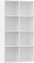 vidaXL-Boekenkast/dressoir-66x30x130-cm-bewerkt-hout-wit