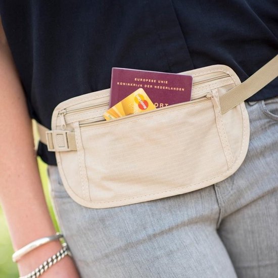 Sac ceinture de voyage beige - ceinture porte-monnaie - sac ceinture  invisible caché... | bol.com
