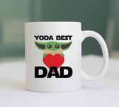 Mok Yoda Best Dad - Vaderdag Mok - Cadeau Vader - Mok Papa - Verjaardag Cadeau - Cadeau voor Papa