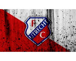 FC Utrecht Metalen Wandbord, Maat:30x20 cm - Sport-Voetbal-F1-Racing-MotoGP-Werkplaats-Garage-Classic Cars-Man Cave-Wandbord Mancave-Kroeg decoratie-Tekstbord-Metalen wanddecoratie