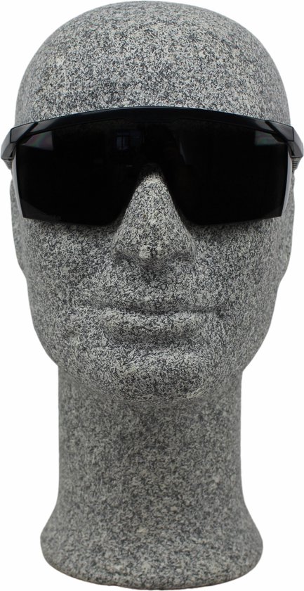Zwarte Climax veiligheidsbril gedragen op een grijze mannequin.