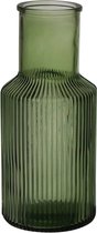 Bloemenvaas Bottle Amazing Green - donkergroen - glas - D10 x H22 cm
