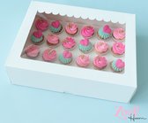 Coffret 24 mini cupcakes + vitrine store (25 pièces)