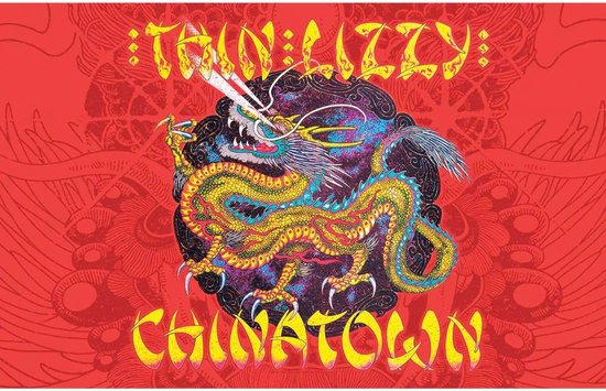 Foto: Thin lizzy chinatown textiel poster multicolours