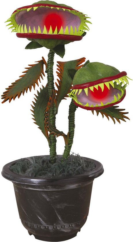 PTIT CLOWN Geanimeerde vleesetende plant - 42 cm decoratie voor Halloween