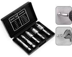 PD® - schroef verwijder set - Schroefverwijderaar - Uitboorset - Schroefverwijderset - 6-delig