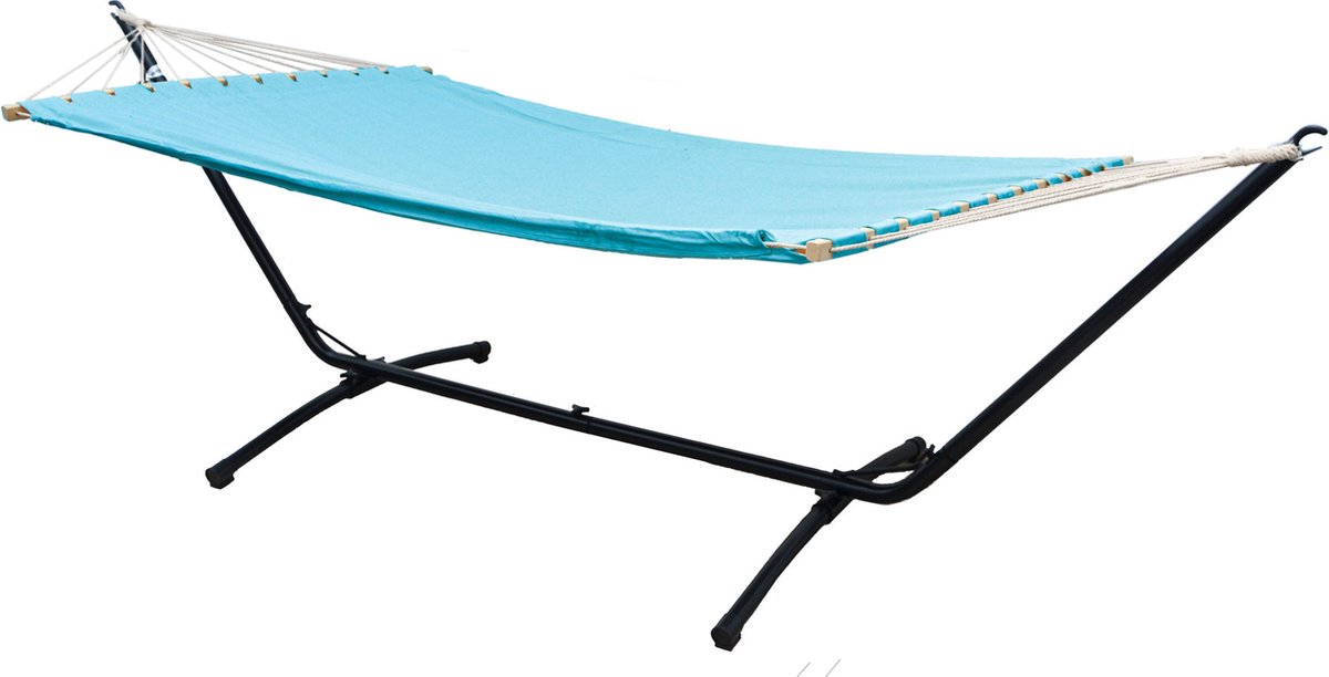 AMANKA Hangmat met Frame voor Buiten en Binnen - Hangmat voor 1 Persoon - 310cm Hangmat Frame tot 120kg - Hangmat voor Tuin 190x80 met Onderstel Hangmat voor Balkon - Boho Tuin