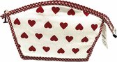 Vagabond-Toilettas-Curved Holdall "Queen of Hearts" 7545-afmeting 22 x 7 x 13  cm.