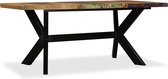 vidaXL - Eettafel - 180 - cm - massief - gerecycled - hout - en - stalen - kruis