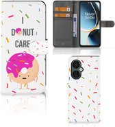Smartphone Hoesje OnePlus Nord CE 3 Lite Bookcase met Quotes Donut Cadeautjes voor Meisjes