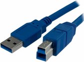 USB A to USB B Cable Startech USB3SAB1M Blue