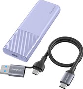 Everytech - M.2 SSD Enclosure met USB-kabel - Purple