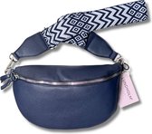 Lundholm crossbody tas dames blauw - tassen dames met bag strap tassenriem met schouderband voor tas - cadeau voor vriendin | Scandinavisch design - Trondheim serie