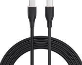 Asometech - USB C Kabel -USB C naar USB C - Snellader - 1M - Zwart
