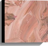 Canvas - Schilderij - Verf - Licht - Roze - 30x30 cm Foto op Canvas Schilderij (Wanddecoratie op Canvas)