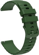 Siliconen bandje - geschikt voor Garmin Venu / Venu 2 Plus / Venu SQ / SQ 2 / Vivomove / 3 / Style / Vivoactive 3 / Vivoactive 5 / Forerunner 55 / 165 / 245 / 645 - donkergroen