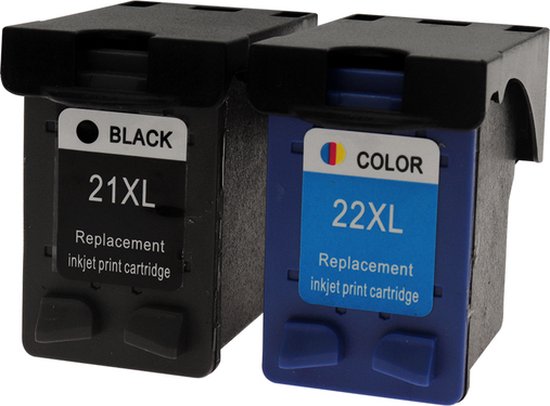 Foto: Inktcartridges geschikt voor hp 21 hp 22 xl geschikt voor hp deskjet 3940 d1530 f2280 d2360 d2460 officejet 4315 en psc 1410 multipack inktpatronen inkt inktcartridges 21xl 22xl