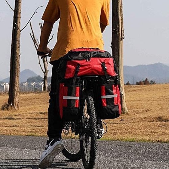 Sac de Vélo Rétro Sacoche Porte-Bagages Sac Double de Siège Arrière pour  Vélo Moto