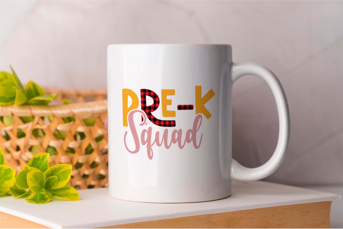 Mok Pre-K Squad - Teacher - job - i love my job - Coffe - Docent - Gift - Red - cadeau - Teach