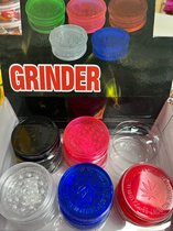 Herb Grinder - Crusher - Kruiden - blauw, rood, zwart, roze, transparant