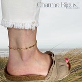 Enkelbandje- Hart- Goudkleur-RVS- 19-23 cm- Charme Bijoux