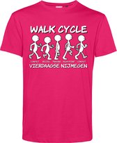 T-shirt Walk Cycle | Vierdaagse shirt | Wandelvierdaagse Nijmegen | Roze woensdag | Roze | maat 4XL