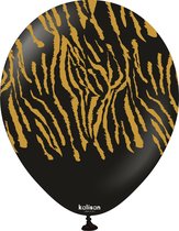 Professionele decoratie ballonnen - Safari Tiger - Black Print Gold - Kalisan