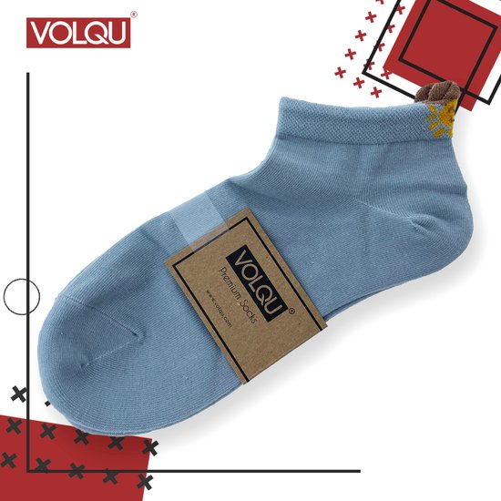 VOLQU® - PAT - 5 Paar - Premium Katoen Sokken - Sneakersokken Dames - Maat 35-38 - Mix Clour