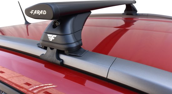 Galeries de toit adaptées à l' Audi A3 Sportback à partir de 2013. (également modèle 2016.) Rampe de toit fermée - Aluminium - Forte capacité de charge 100kg - Wingbar - Zwart - Merk Farad