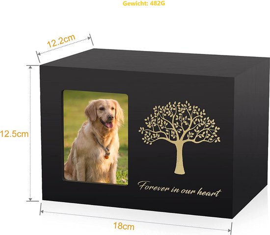 Huisdier as urn, houten huisdier herdenkingsdoos met fotolijst - hond as aandenken, huisdier as fotodoos, huisdier cremate urn, herdenkingsurnen Huisdier as urn, houten huisdier herdenkingsdoos met fotolijst - hond as aandenken, huisdier as fotodoos, huisdier cremate urn, herdenkingsurnen