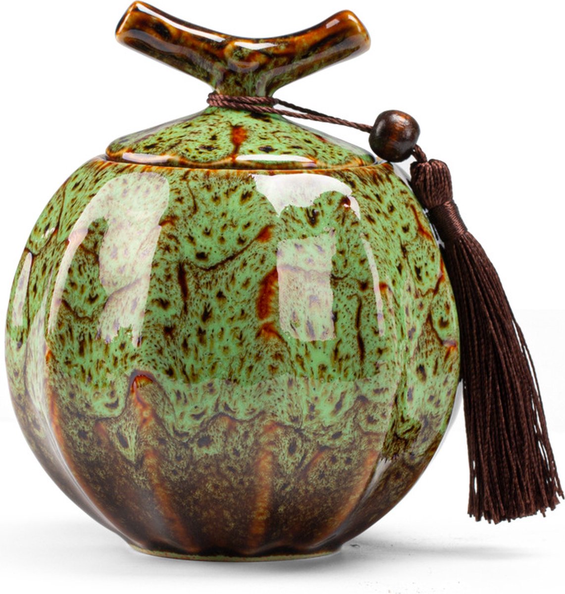 Luxe Begrafenis Urn - 470ML - Urn - Mini Crematie Urn - As Urn - Voor Huisdieren, Honden, Katten of Menselijk As - Crematie As - Mini Urn - GROEN