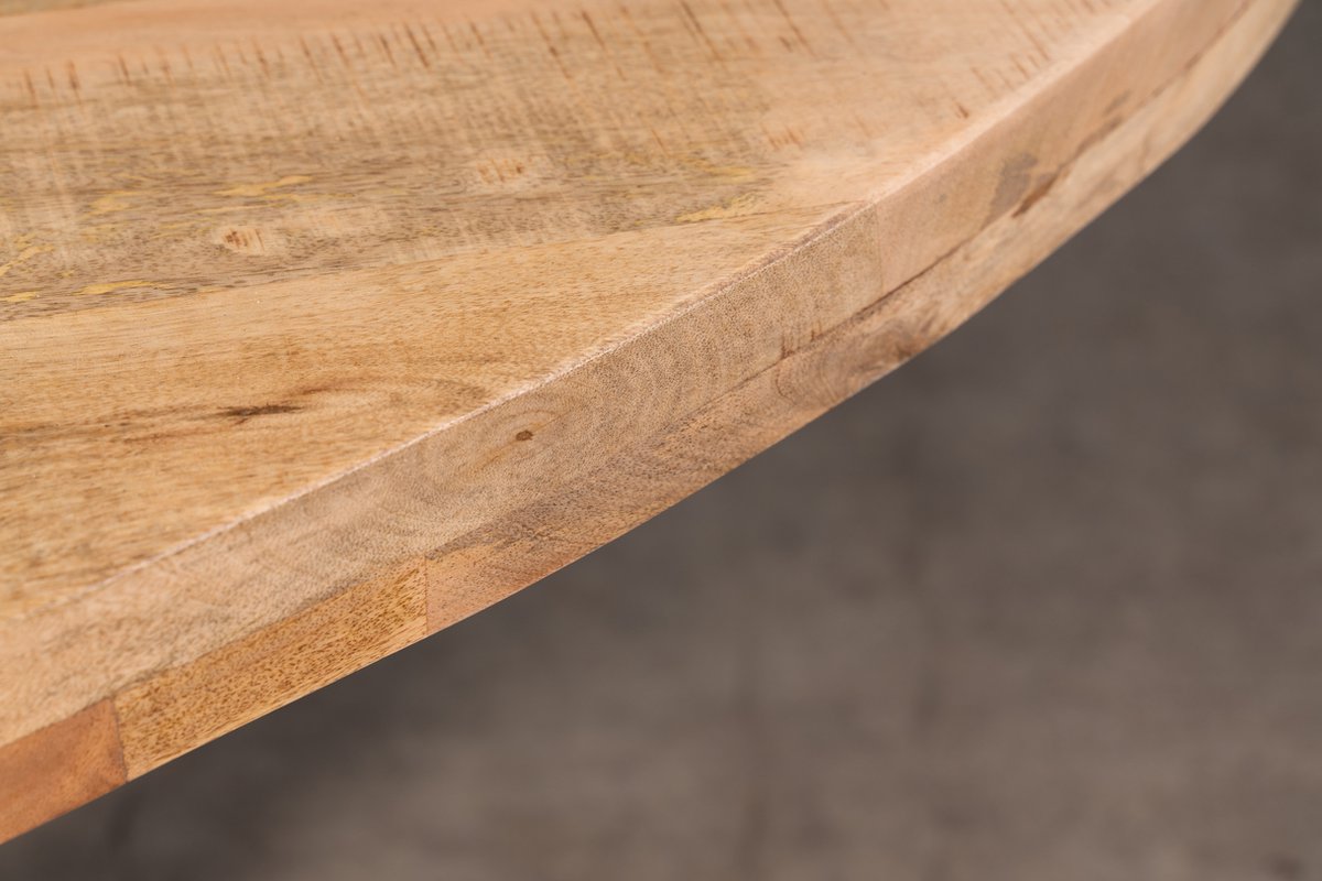 Tomrer salontafel rond Eiken met 4 poten - De Machinekamer