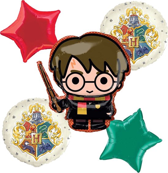 Harry Potter – Ballon set – 5-Delig – Helium ballon – Folieballon - Versiering - Kinderfeest.