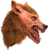 latex masker weerwolf bruin
