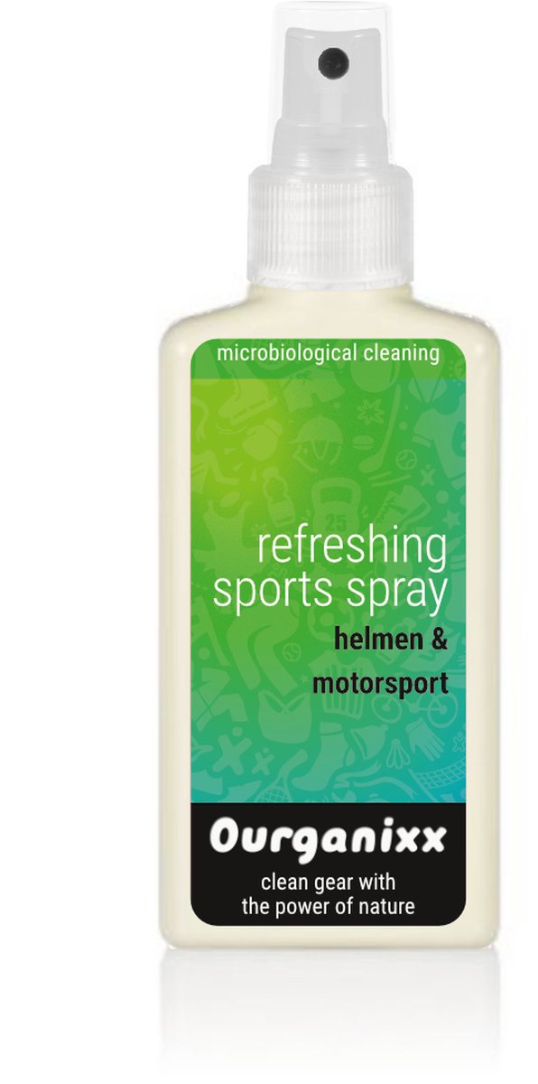 Ourganixx Motorsport spray - 100 ml - Geurverwijderaar voor Helm & Motorkleding