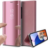 Hoesje geschikt voor Samsung Galaxy A14 - Book Case Spiegel Roségoud