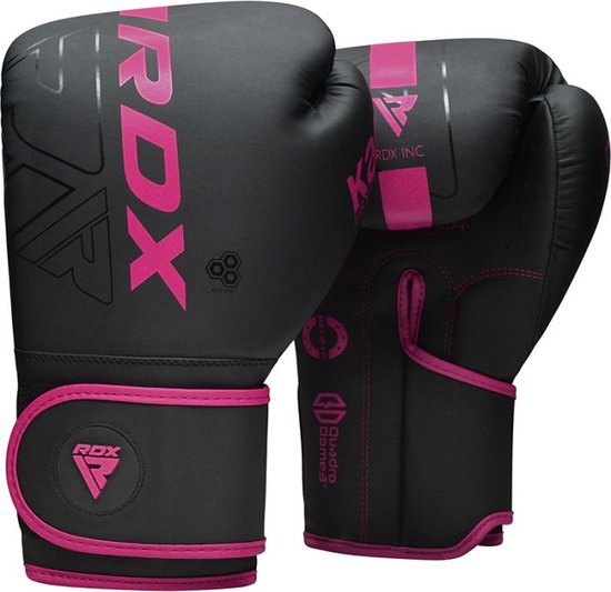 RDX Sports F6 Kara Bokshandschoenen - Boxing Gloves - Training - Vechtsporthandschoenen - Boksen - Roze - Mat - 6 oz