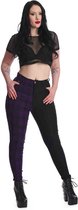 Banned - Kaori Skinny fit broek - XL - Paars/Zwart