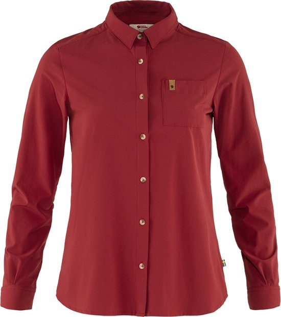 FJALLRAVEN Ovik Lite Shirt LS W – Pomegranate red
